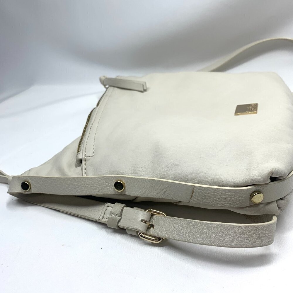 Kooba Stratford White Leather Hobo Triple Compartment Crossbody Bag 9"x9.5" - Picture 12 of 12